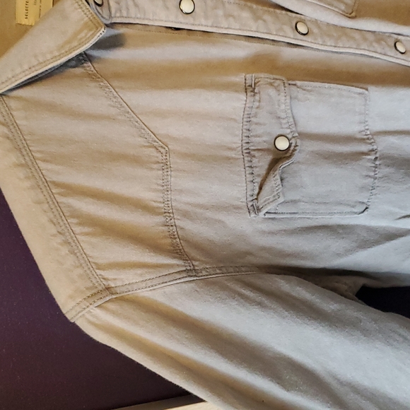 Selected/Homme western button down shirt, Grey. - Picture 3 of 4